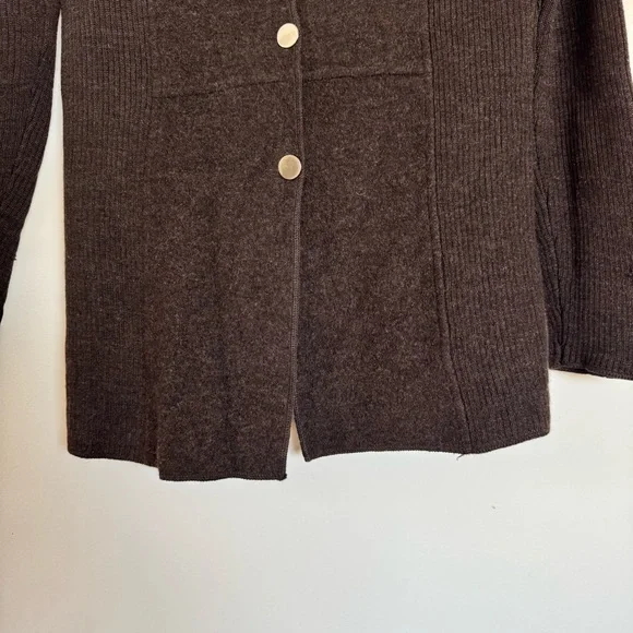 Sarah Spencer 100% Wool Knit Cardigan Size L - Picture 4 of 7